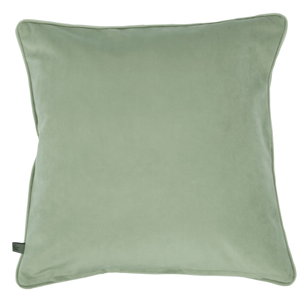 Opulence Velvet Cushion by Graham & Brown in Dusky Green